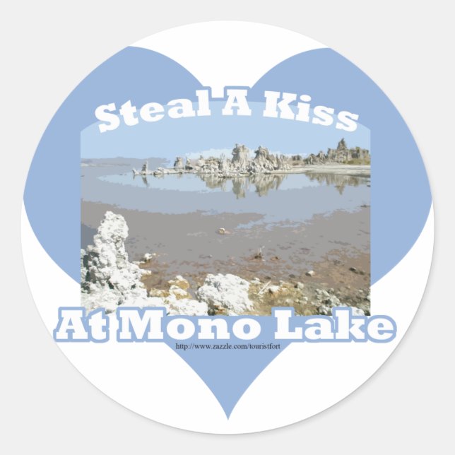 Sticker Rond Drôle Mono Lake Dire (Devant)