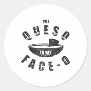 Sticker Rond Drôle Nourriture Mexicaine Cinco De Mayo Mettre Qu