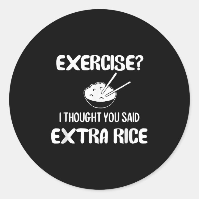Sticker Rond Drôle Pun, Exercise_ Je Pense Que Vous Avez Dit Ex (Devant)