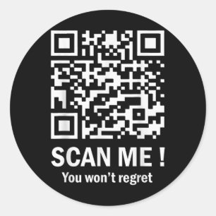 Sticker Rond Drôle Qr Scan Me Président Trump 45_47 Trump