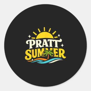 Sticker Rond Drôle rétro pratt été californie politique