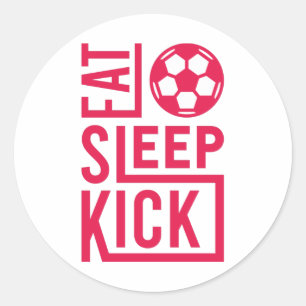 Sticker Rond Drôle Soccer Sayers Matchday Mat Sleep Kick