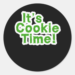 Sticker Rond Drôle Son Cookie Time Scouts Girls Scouting Mo