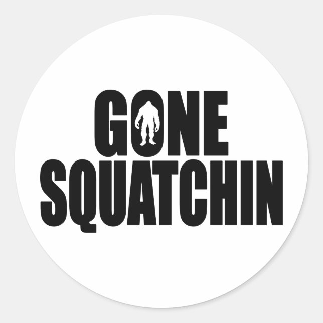 Sticker Rond Drôle SQUATCHIN Design spécial *BOBO* Edition (Devant)