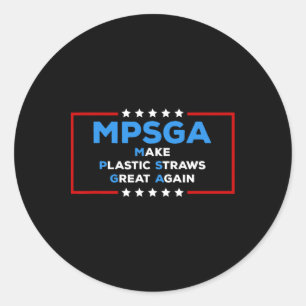 Sticker Rond Drôle Trump Faire des pailles en plastique grandes