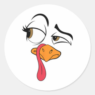Sticker Rond Drôle Turquie Cool Turquie Thanksgiving Costume Ho