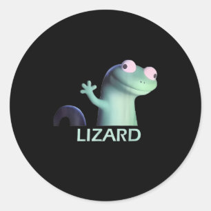 Sticker Rond Drôle Weirdcore Animal Femmes Hommes Lizard Lizard