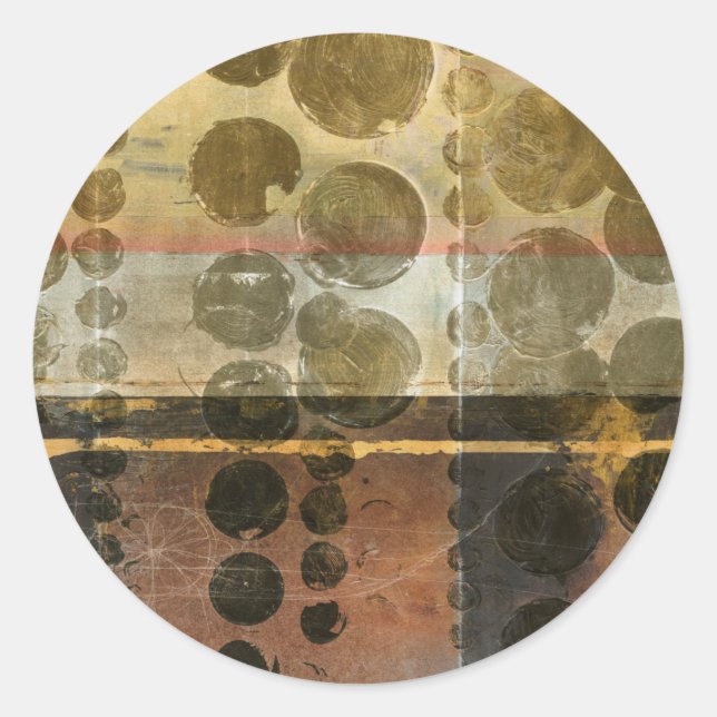 Sticker Rond Droplets verts circulaires (Devant)