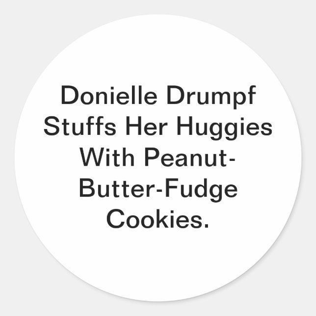 Sticker Rond Drumpf Stups Son Huggies Hankamer Artjunkhaus Yum (Devant)