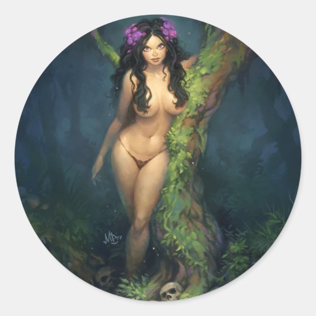 Sticker Rond Dryad (Devant)