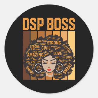 Sticker Rond Dsp Boss Puissant Mois de l'Histoire des Noirs Fie