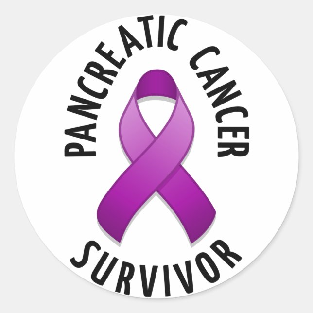Sticker rond du cancer pancréatique survivant (Devant)