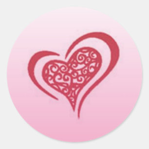 Sticker rond du coeur lunaire