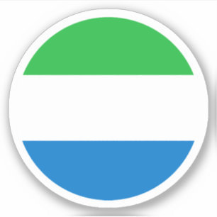 Sticker rond du drapeau de la Sierra Leone