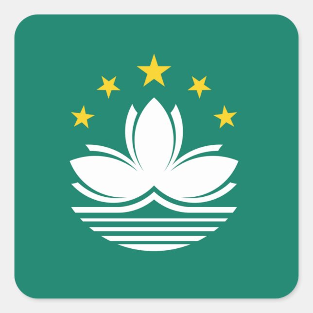 Sticker rond du drapeau de Macao (Devant)