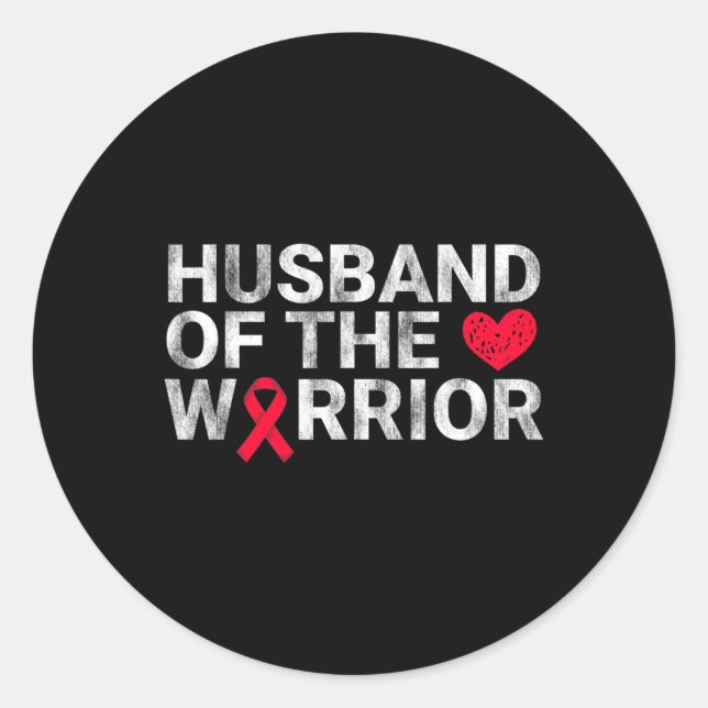 Sticker Rond Du Guerrier du Coeur Sensibilisation aux maladies  (Devant)