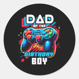 Sticker Rond Du Jeu Vidéo Correspondant Garçon Anniversaire P