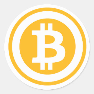Sticker rond du logo Bitcoin