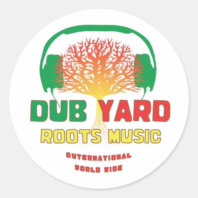 Sticker Rond Dub Yard Roots (Devant)