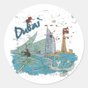 Sticker Rond Dubaï