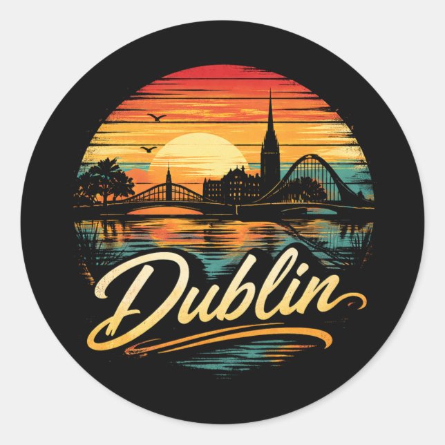 Sticker Rond Dublin (Devant)