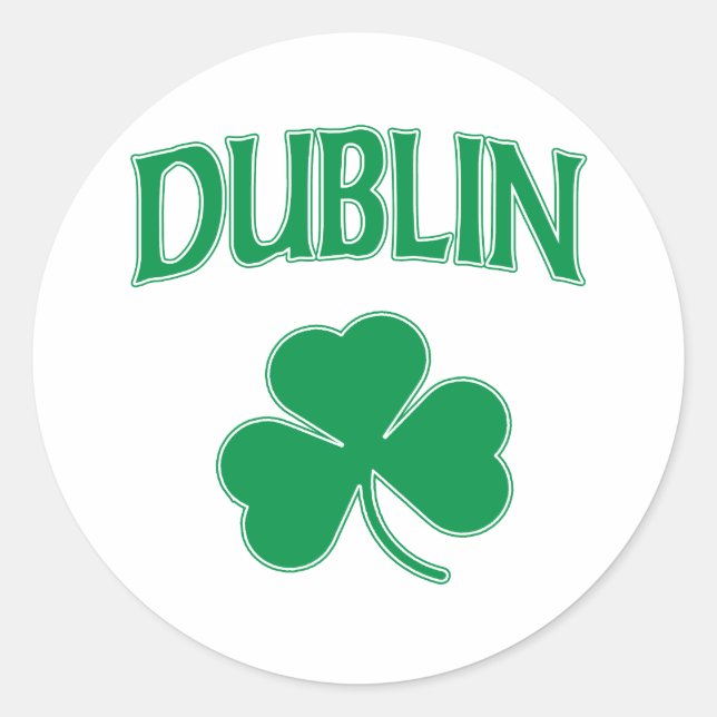 Sticker Rond Dublin Irish (Devant)