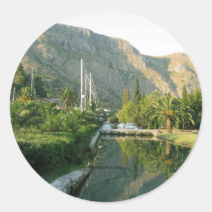 Sticker Rond Dubrovnik Croatie paysage