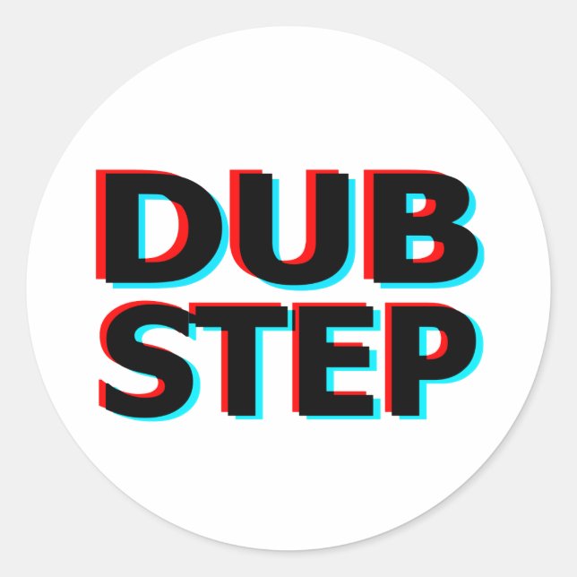 Sticker Rond Dubstep Filty dub step basse techno wobble (Devant)