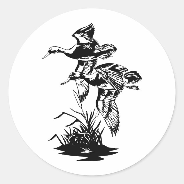 STICKER ROND DUCKS VOL (Devant)