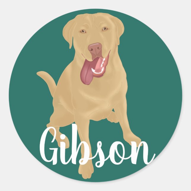 Sticker Rond Dudley Labrador (Devant)