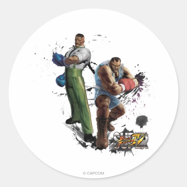 Sticker Rond Dudley Vs. Balrog (Devant)