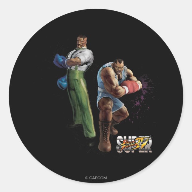Sticker Rond Dudley Vs. Balrog (Devant)