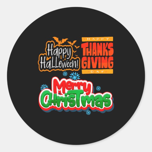 Sticker Rond Due To Inflation This Is My Halloween Thanksgiving (Devant)