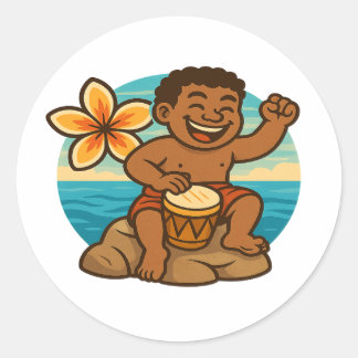 Sticker Rond Dumi Ocean Drummer