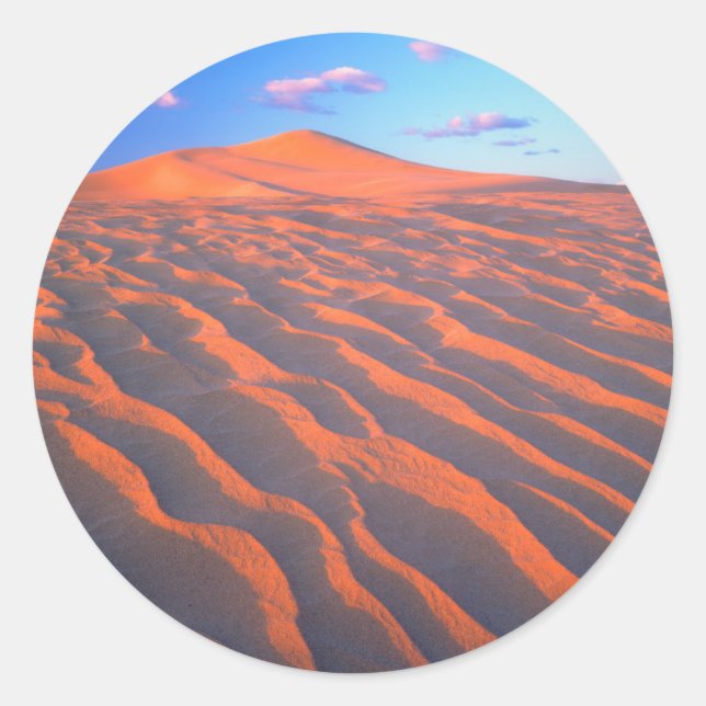 Sticker Rond Dumont Dunes, Sand Dunes et Clouds (Devant)