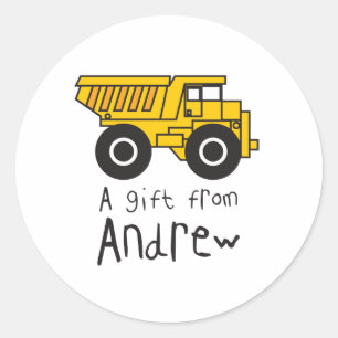 Sticker Rond Dumptruck - Andrew