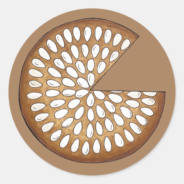 Sticker Rond Dundee Cake Scotland Scotland Scotland Food Britis (Devant)