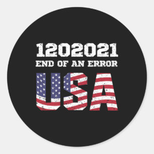 Sticker Rond D'Une Erreur Biden Harris Inauguration 1202021 Jan