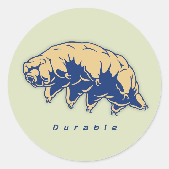 Sticker Rond Durable - Tardigrade (Devant)