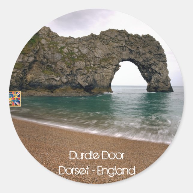 Sticker Rond Durdle Door - Dorset - Angleterre (Stickers) (Devant)