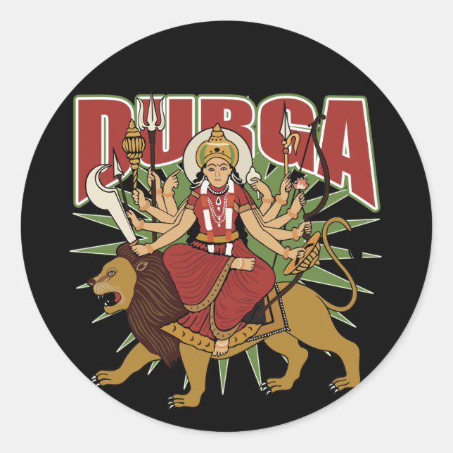 Sticker Rond Durga hindou (Devant)