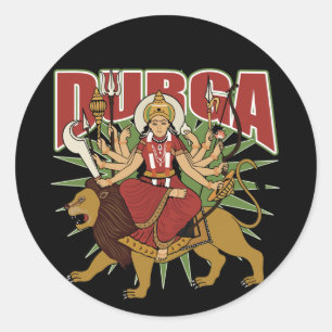 Sticker Rond Durga indou