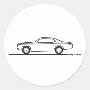 Sticker Rond Duster de Plymouth 1971
