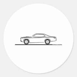 Sticker Rond Duster Plymouth 1971