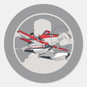 Sticker Rond Dusty Character Art 2