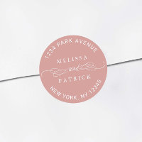 Dusty Rose Elegant Wedding Adresse de retour