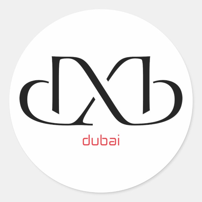 Sticker Rond dxb - dubaï (Devant)