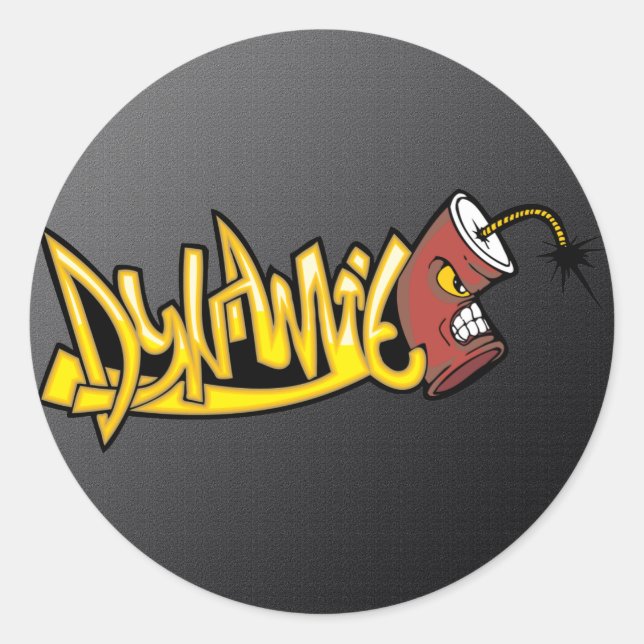 Sticker Rond Dynamite (Devant)
