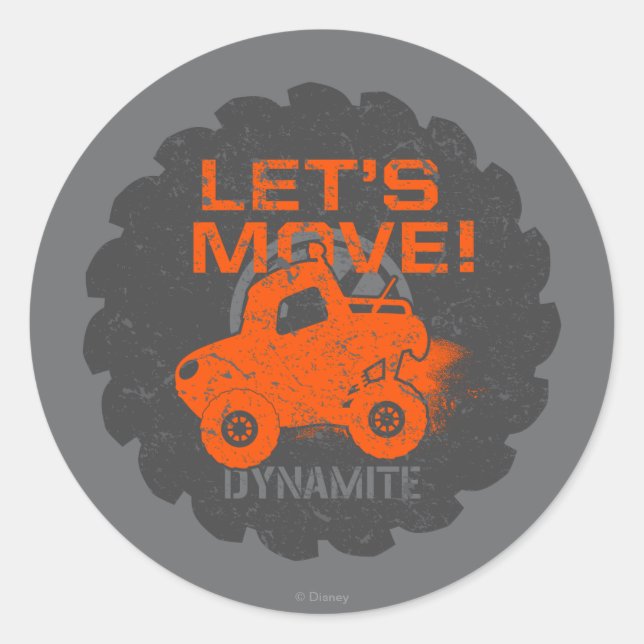 Sticker Rond Dynamite Allons-y ! (Devant)