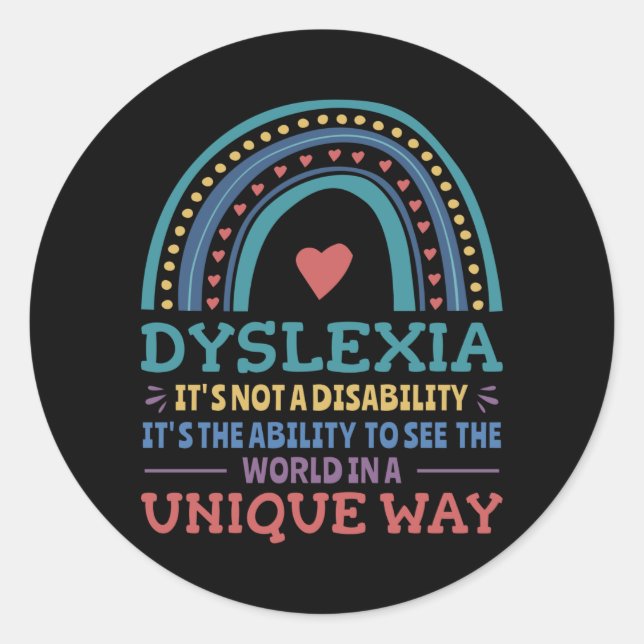 Sticker Rond Dyslexia (Devant)